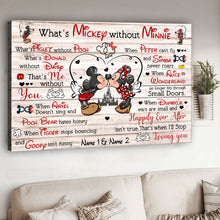 Load image into Gallery viewer, Personalized Mickey and Minnie Couple Poster Gift for Anniversary
