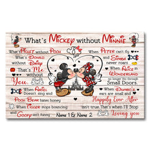 Load image into Gallery viewer, Personalized Mickey and Minnie Couple Poster Gift for Anniversary
