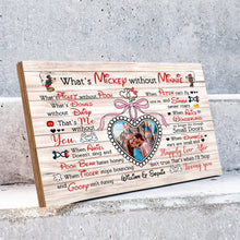 Load image into Gallery viewer, Personalized Rectangle Wood Sign Custom Photo Gift for Couples
