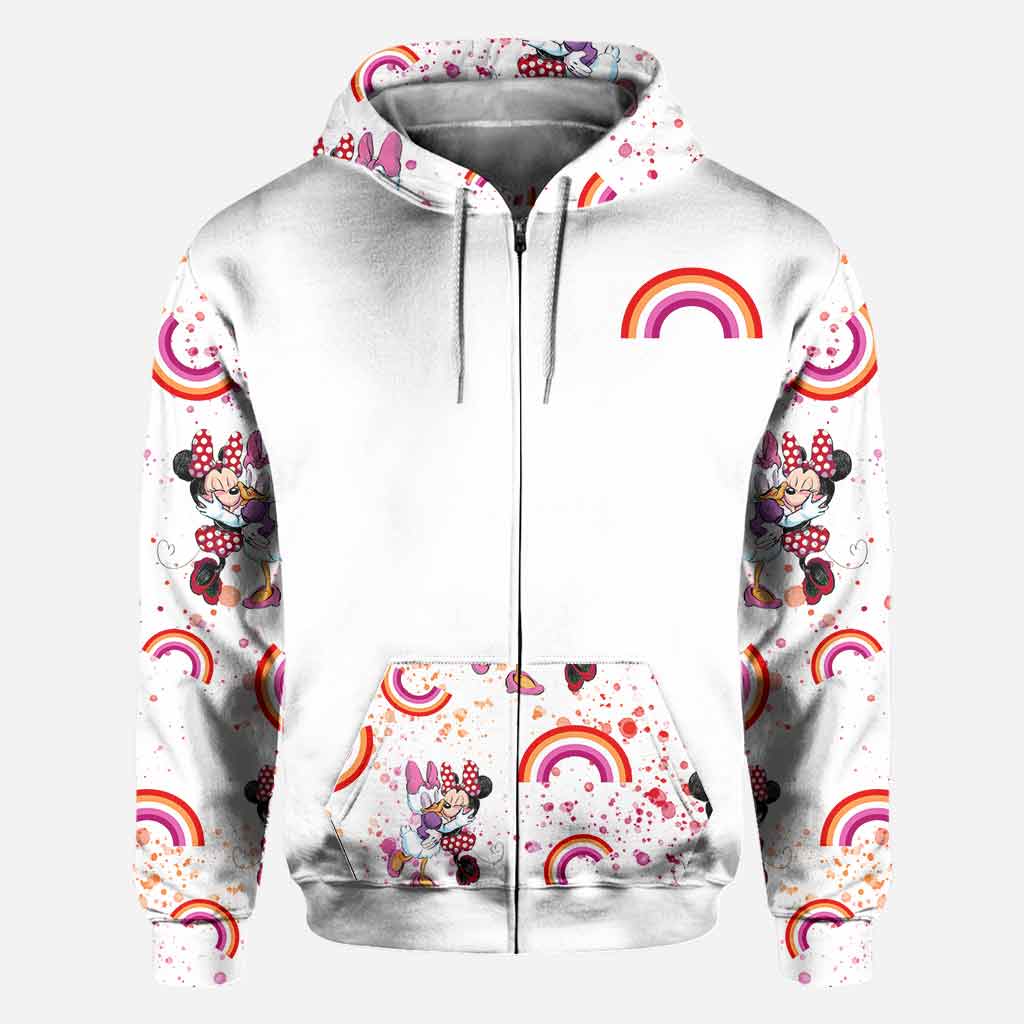 Personalized All-Over Print LGBT Support T-Shirt and Hoodie for Couple Gift