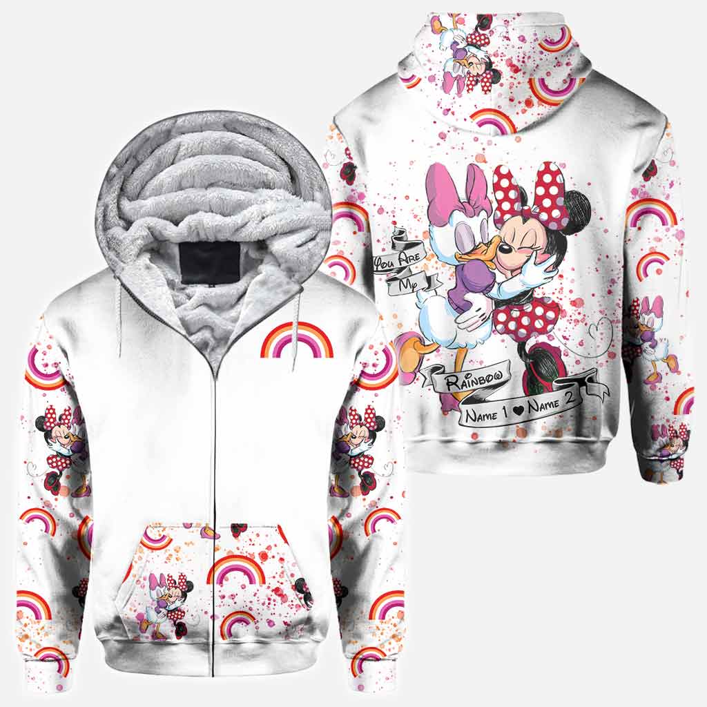 Personalized All-Over Print LGBT Support T-Shirt and Hoodie for Couple Gift