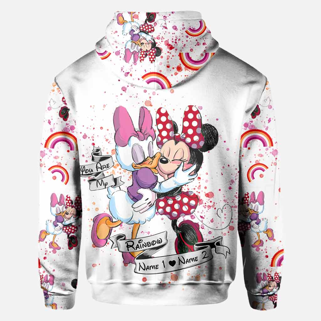 Personalized All-Over Print LGBT Support T-Shirt and Hoodie for Couple Gift