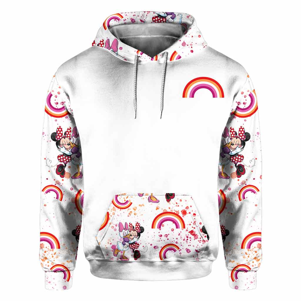 Personalized All-Over Print LGBT Support T-Shirt and Hoodie for Couple Gift