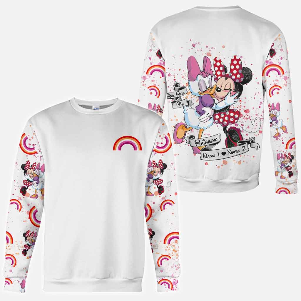 Personalized All-Over Print LGBT Support T-Shirt and Hoodie for Couple Gift