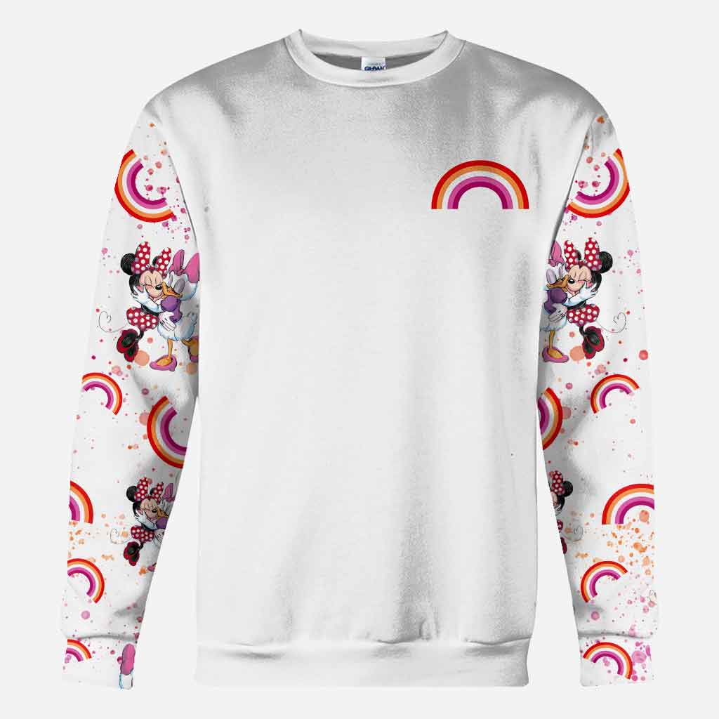 Personalized All-Over Print LGBT Support T-Shirt and Hoodie for Couple Gift