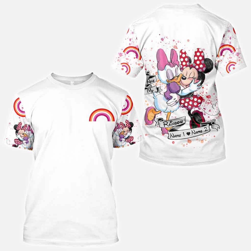 Personalized All-Over Print LGBT Support T-Shirt and Hoodie for Couple Gift