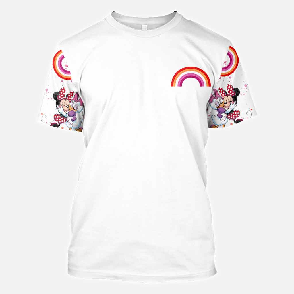Personalized All-Over Print LGBT Support T-Shirt and Hoodie for Couple Gift