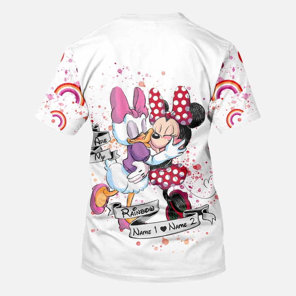 Personalized All-Over Print LGBT Support T-Shirt and Hoodie for Couple Gift