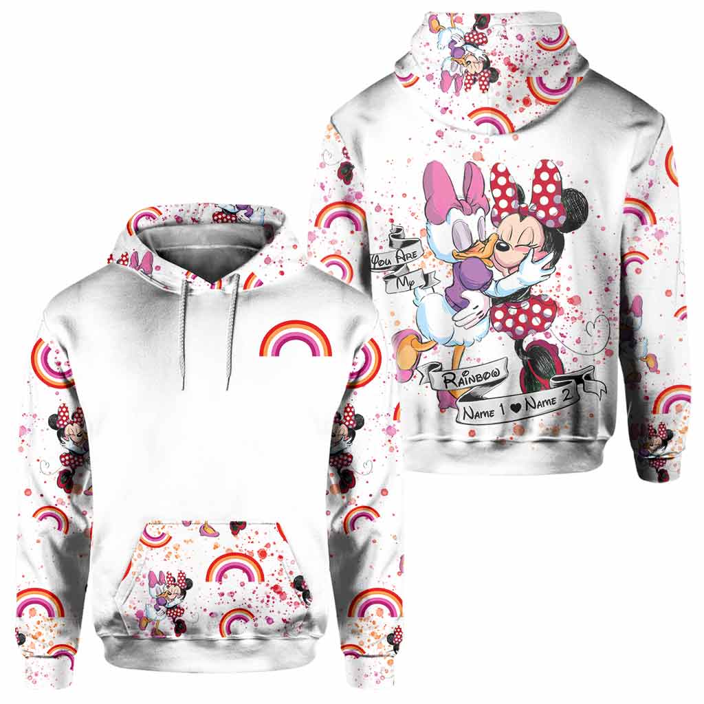 Personalized All-Over Print LGBT Support T-Shirt and Hoodie for Couple Gift