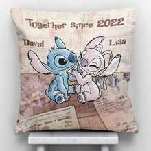 Load image into Gallery viewer, Personalized Couple Ohana Throw Pillow Custom Name Gift
