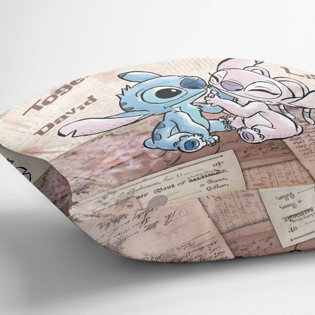 Personalized Couple Ohana Throw Pillow Custom Name Gift