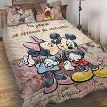 Load image into Gallery viewer, Personalized Couple Quilt Set Soft Polyester Design for Anniversary

