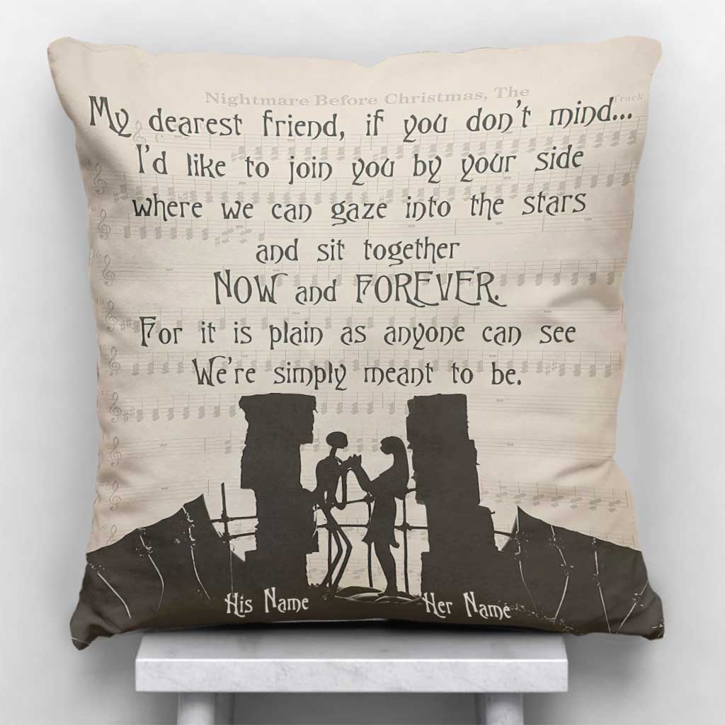 Personalized Couple Throw Pillow Custom Names Gift Idea