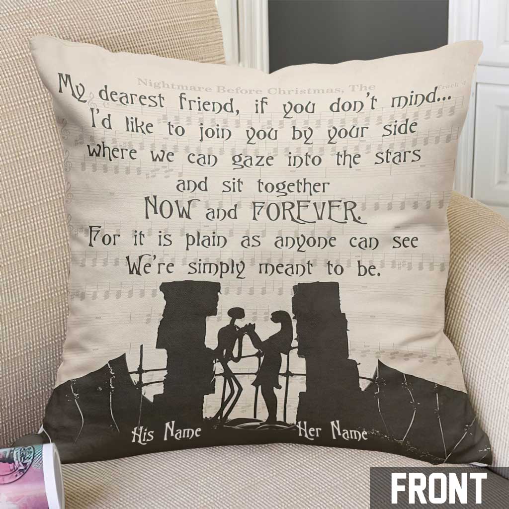 Personalized Couple Throw Pillow Custom Names Gift Idea