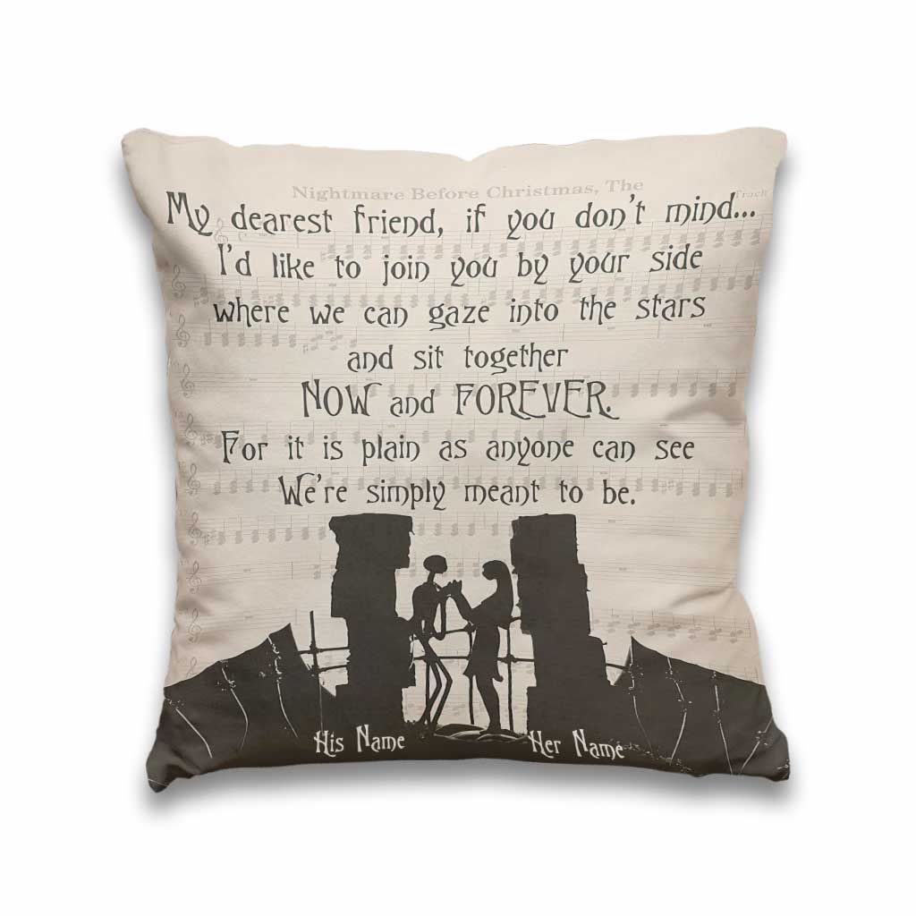 Personalized Couple Throw Pillow Custom Names Gift Idea