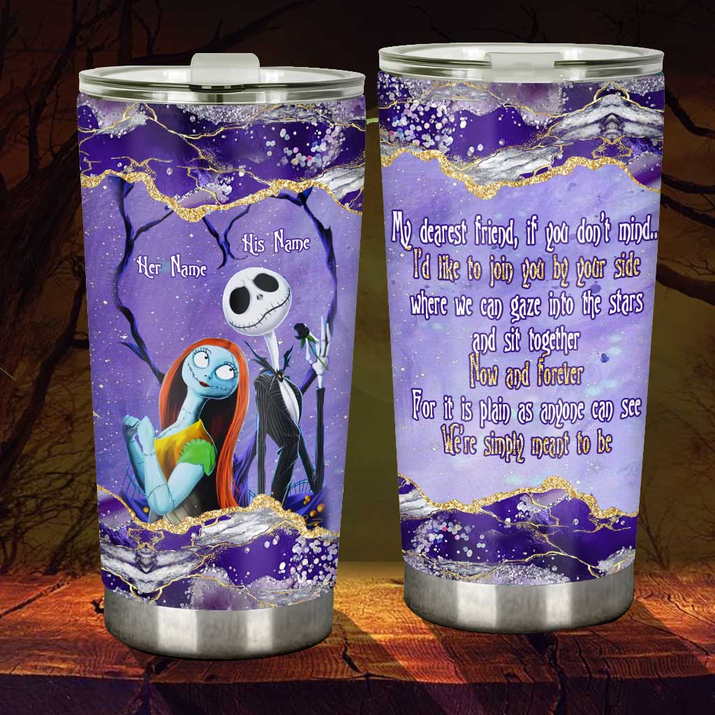 Personalized Nightmare Tumbler Custom Names Couple Gift