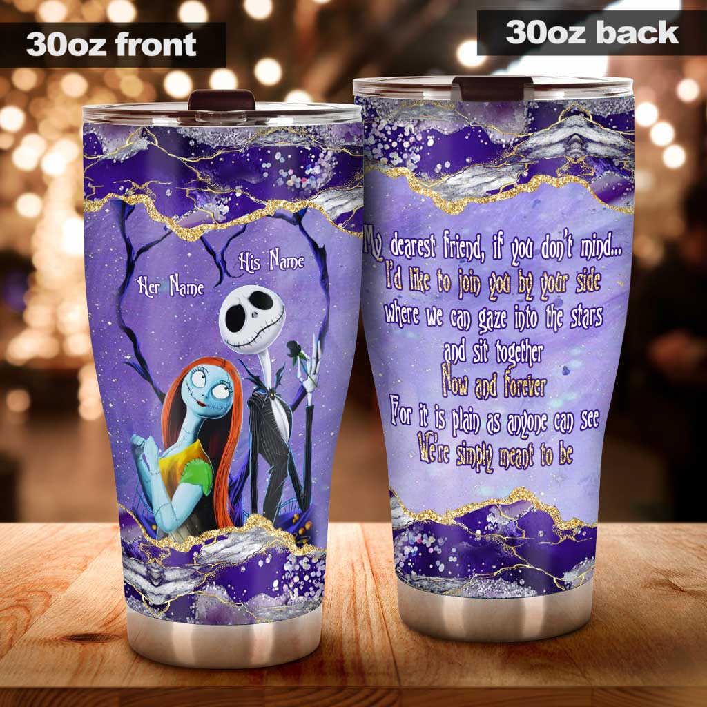 Personalized Nightmare Tumbler Custom Names Couple Gift