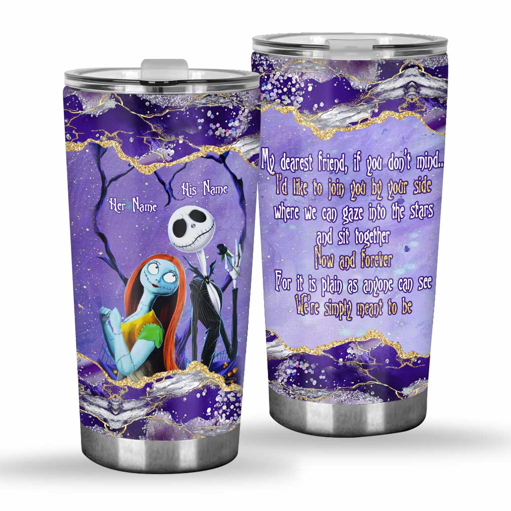 Personalized Nightmare Tumbler Custom Names Couple Gift