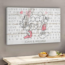 Load image into Gallery viewer, Personalized Love Is Patient Couple Canvas Art Gift
