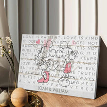 Load image into Gallery viewer, Personalized Love Is Patient Couple Canvas Art Gift
