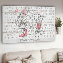 Load image into Gallery viewer, Personalized Love Is Patient Couple Canvas Art Gift
