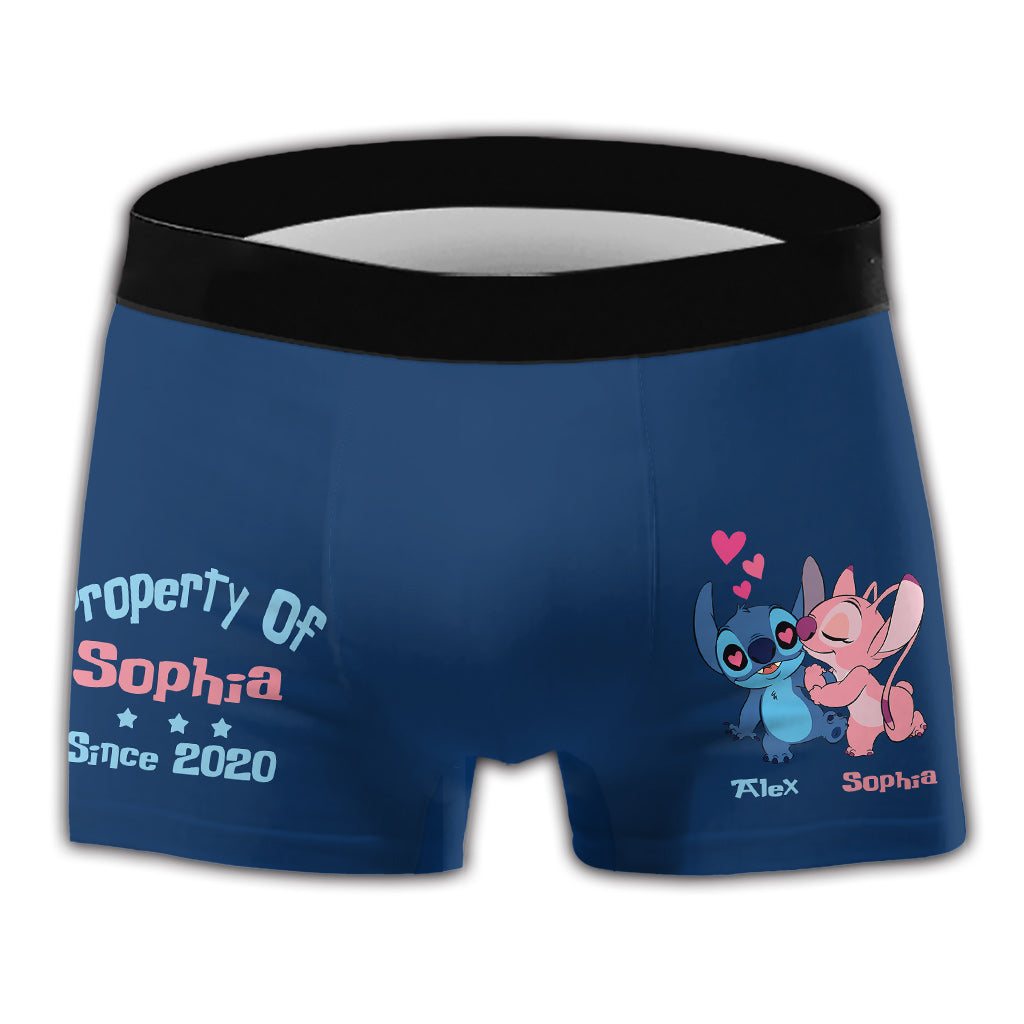 Personalized Ohana Men's Boxer Briefs Custom Name Gift for Couples