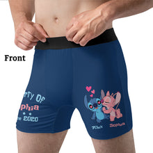 Load image into Gallery viewer, Personalized Ohana Men's Boxer Briefs Custom Name Gift for Couples
