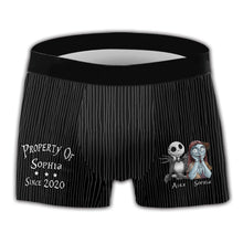 Load image into Gallery viewer, Personalized Men's Boxer Briefs Custom Couple Gift with Names
