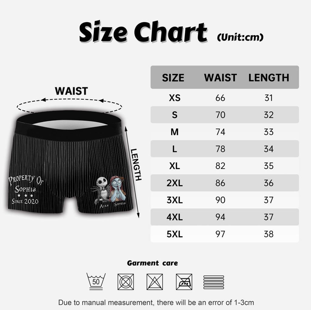 Personalized Men's Boxer Briefs Custom Couple Gift with Names