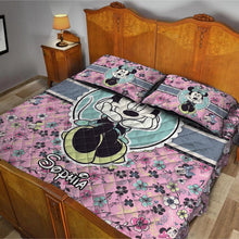 Load image into Gallery viewer, Personalized Minnie Mouse Quilt Set with Pillow Covers for Kids
