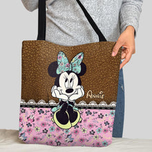 Load image into Gallery viewer, Personalized Tote Bag with Sweet Mouse Ears Gift for Mom
