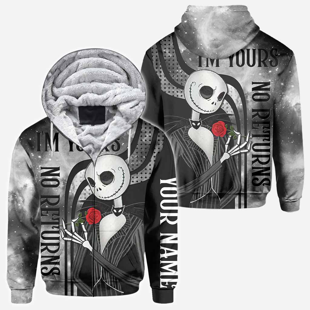 Personalized Nightmare All Over Hoodie for Couples | Custom Name Gift