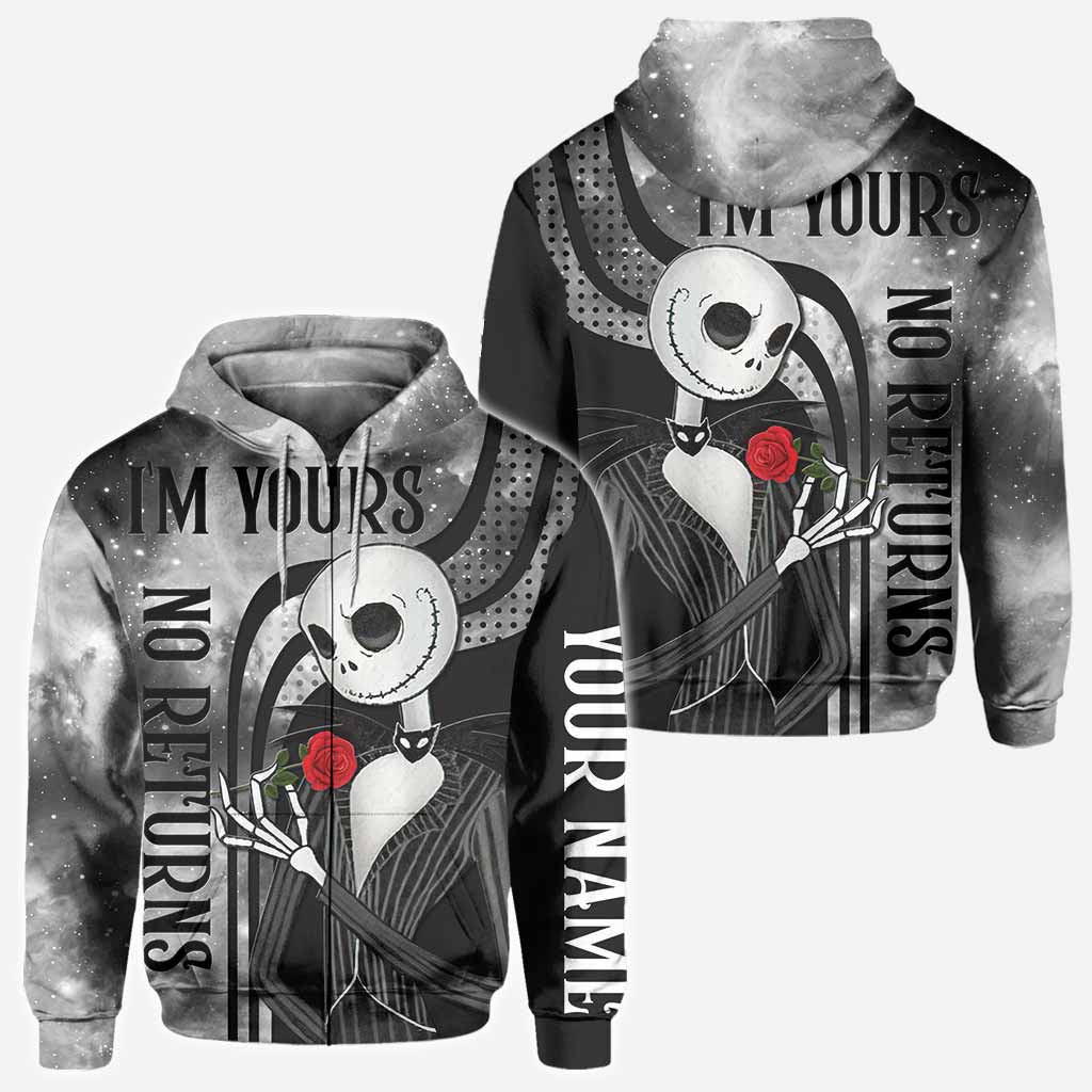 Personalized Nightmare All Over Hoodie for Couples | Custom Name Gift