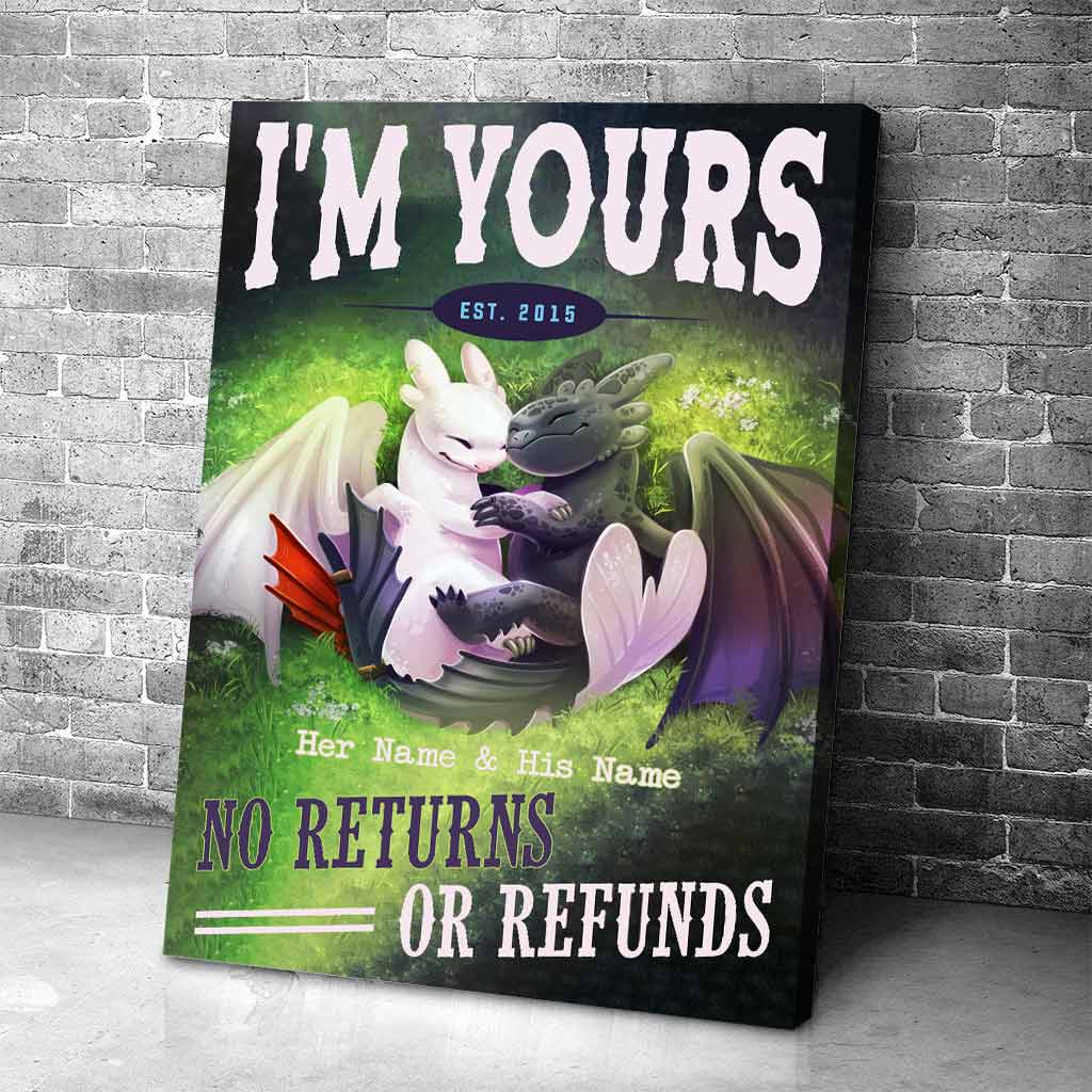 Personalized Dragon Poster Custom Names Unique Gift