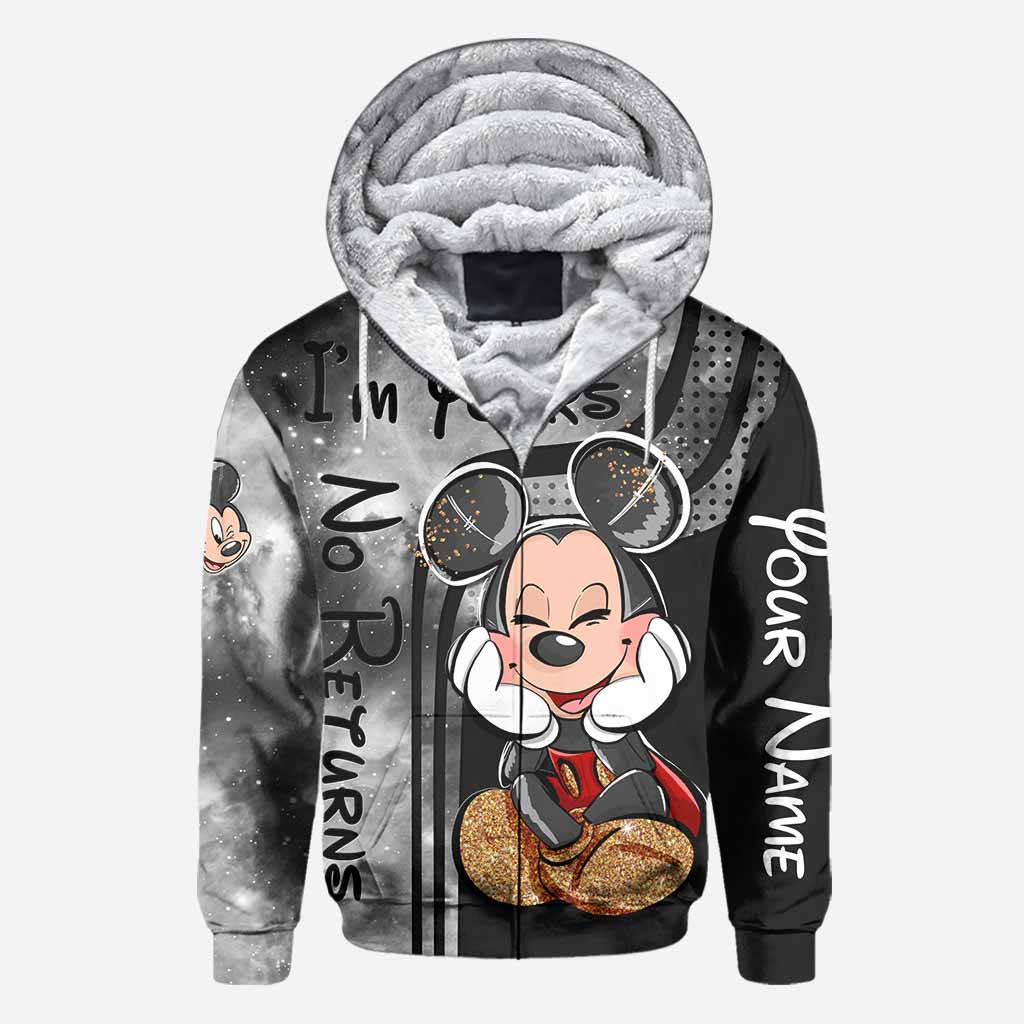 Personalized Mickey Mouse All Over T-shirt and Hoodie Gift for Couples