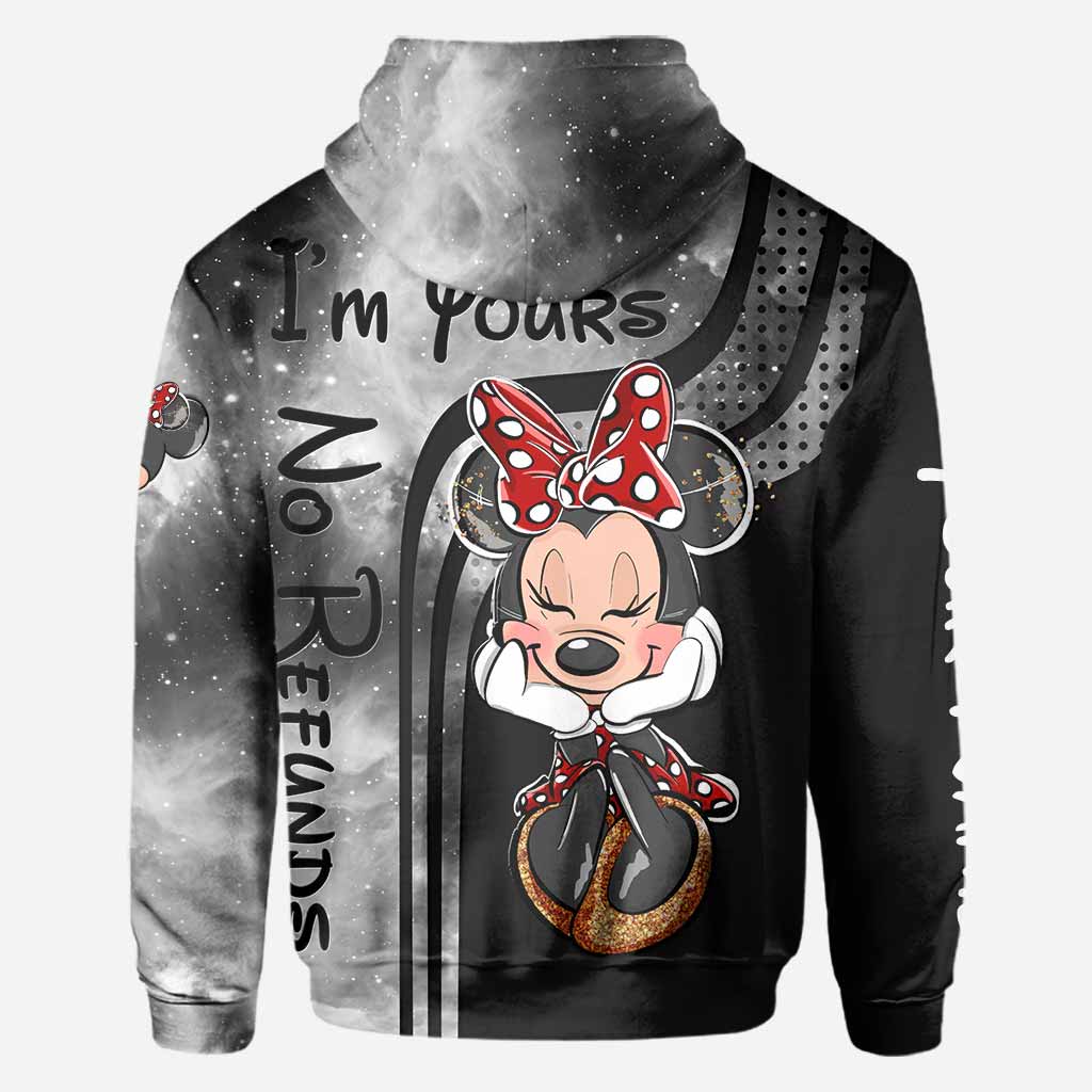 Personalized Mickey Mouse All Over T-shirt and Hoodie Gift for Couples