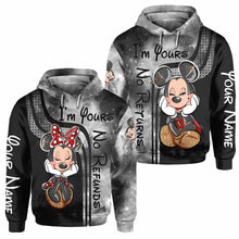 Load image into Gallery viewer, Personalized Mickey Mouse All Over T-shirt and Hoodie Gift for Couples
