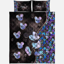 Load image into Gallery viewer, Personalized Mickey Mouse Quilt Set Custom Names 50th Anniversary Gift
