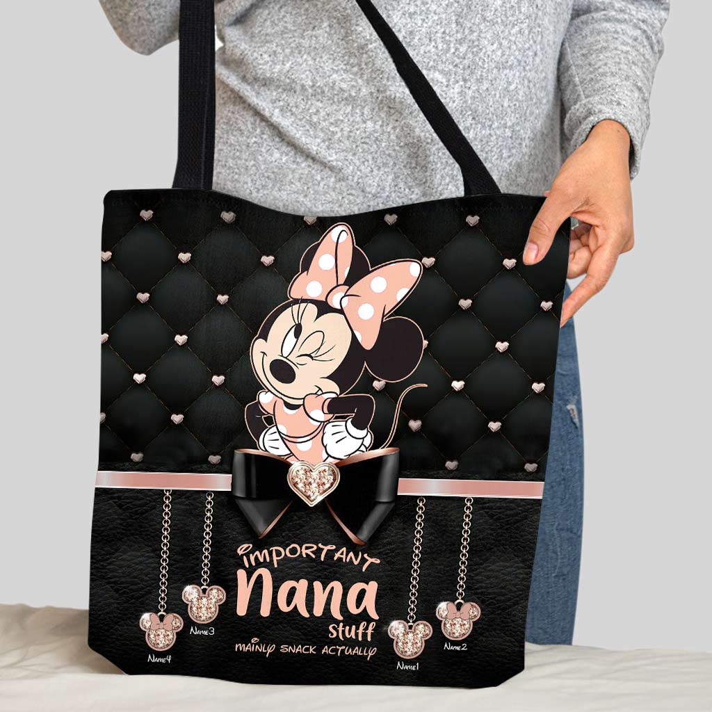 Personalized Mother's Day Tote Bag with Minnie Mouse Print