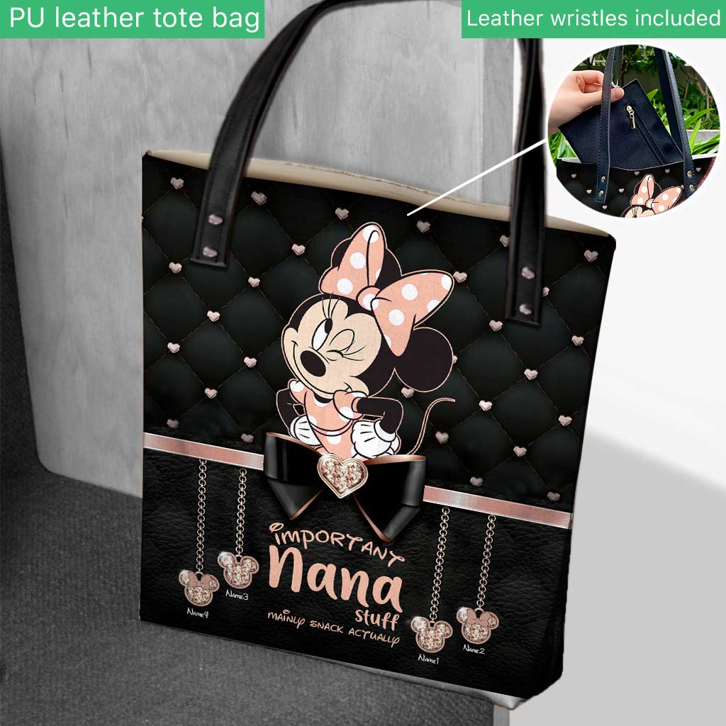 Personalized Mother's Day Tote Bag with Minnie Mouse Print