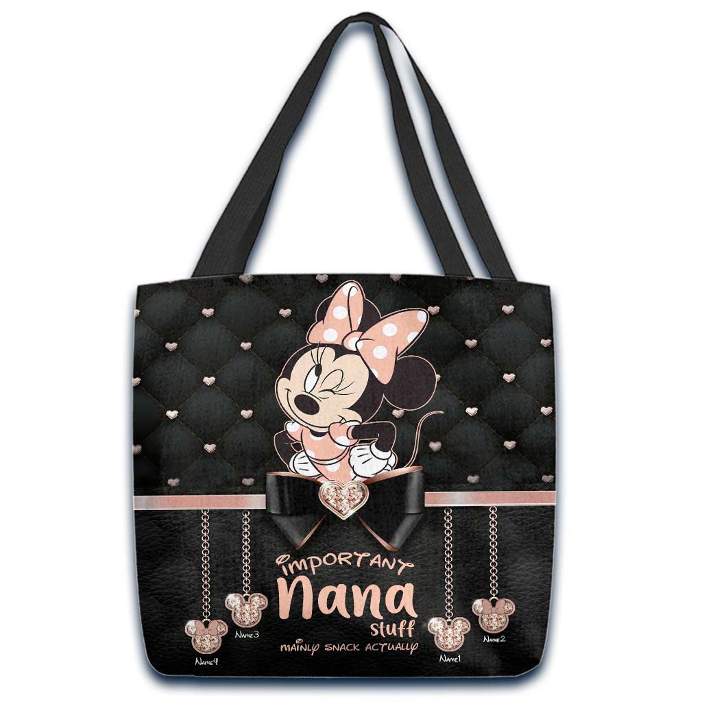 Personalized Mother's Day Tote Bag with Minnie Mouse Print