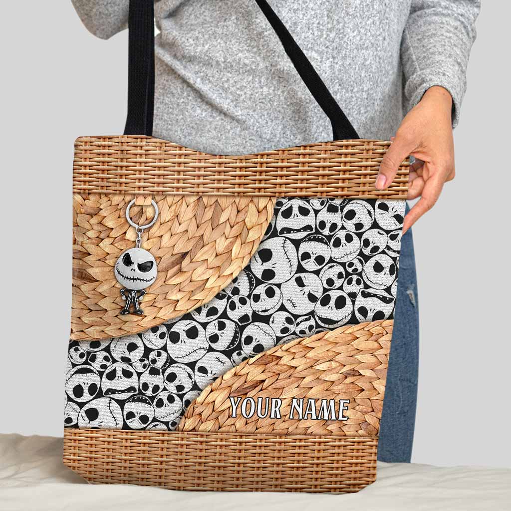 Personalized Nightmare Tote Bag with 3D Skull Pattern for Unique Gift