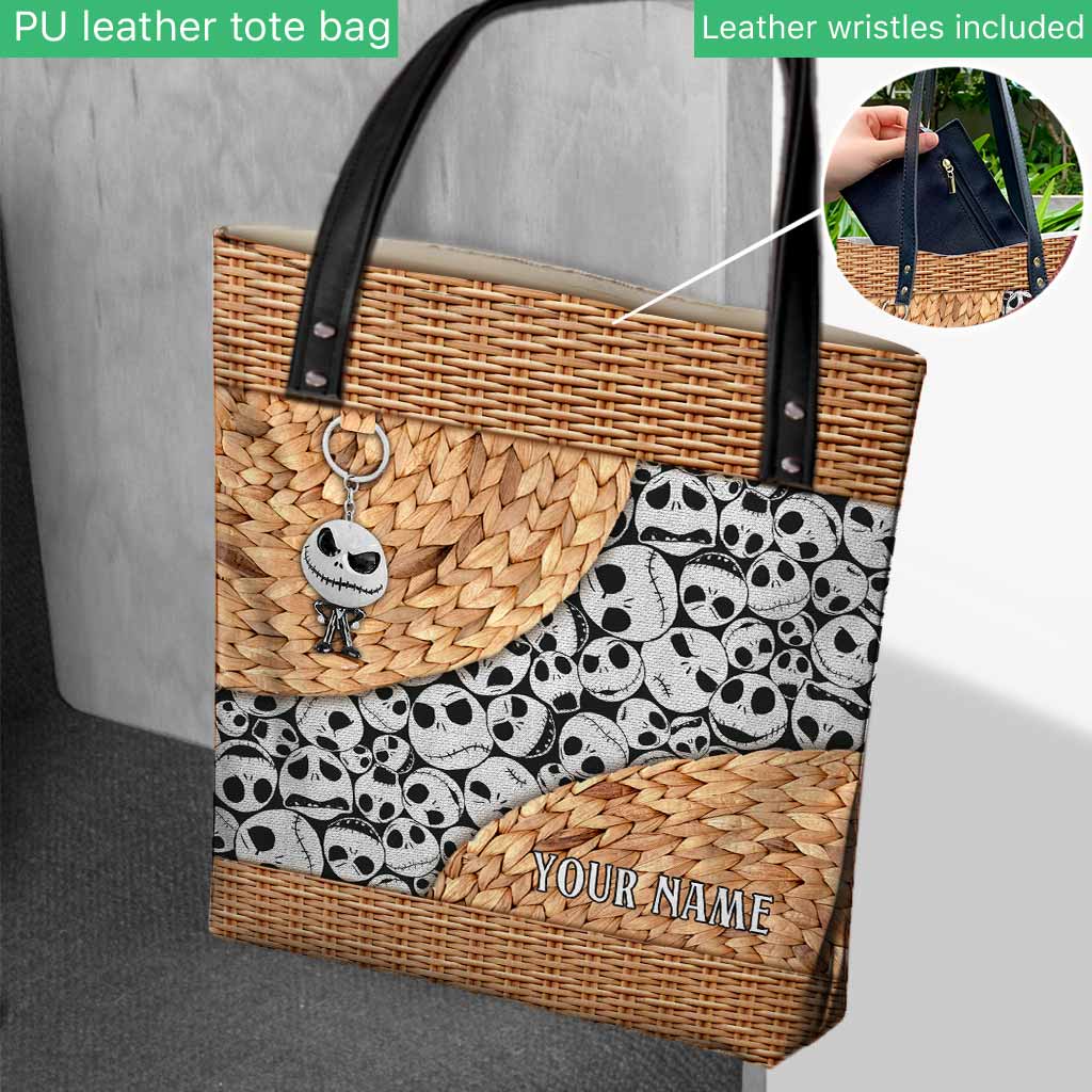 Personalized Nightmare Tote Bag with 3D Skull Pattern for Unique Gift