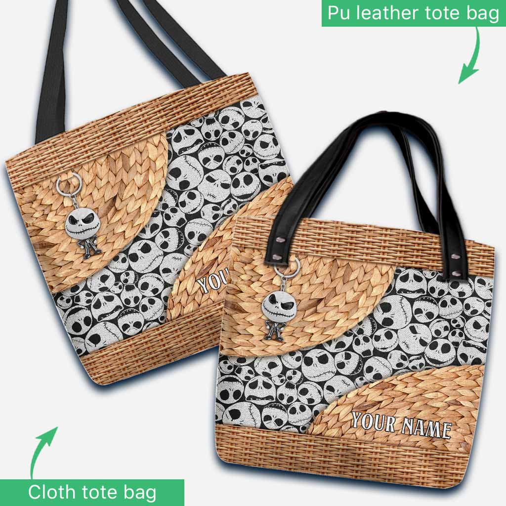 Personalized Nightmare Tote Bag with 3D Skull Pattern for Unique Gift