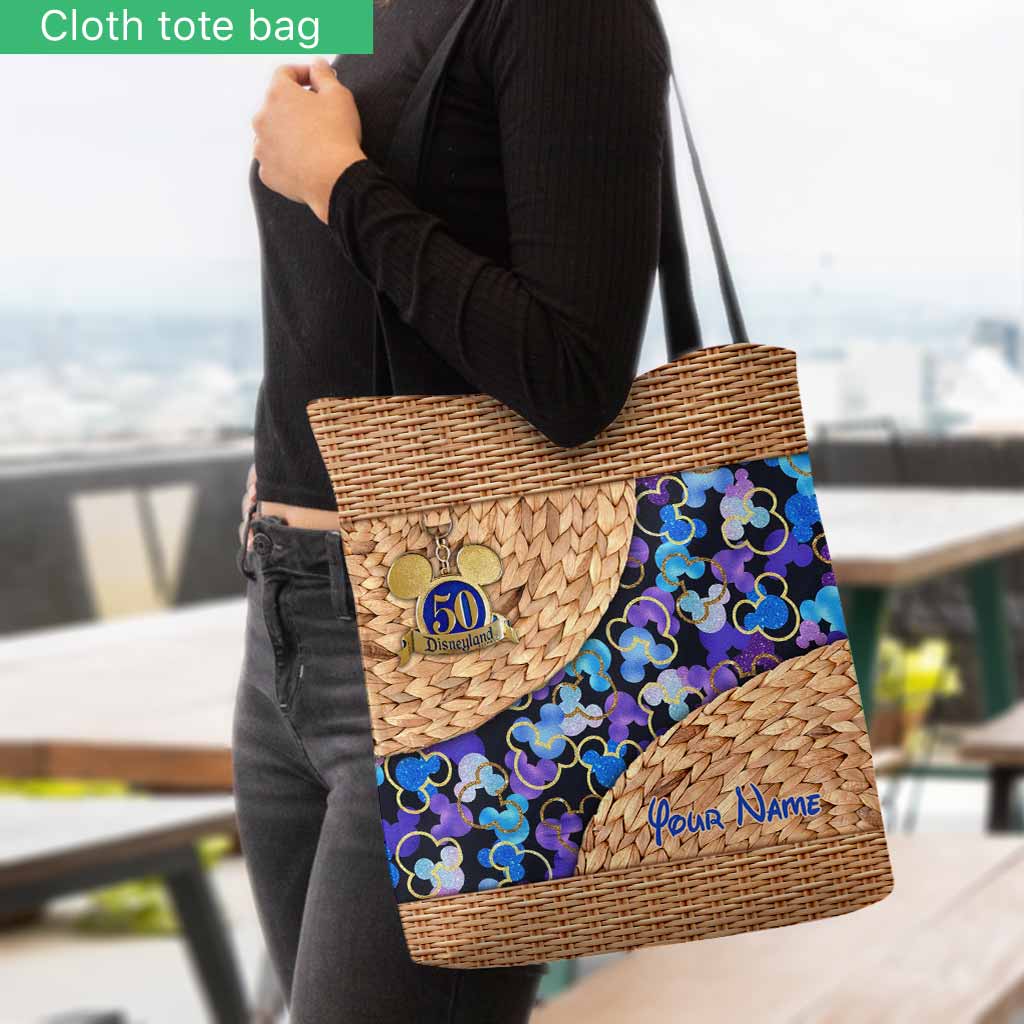 Personalized 50th Anniversary Mouse Ears Tote Bag Custom Name