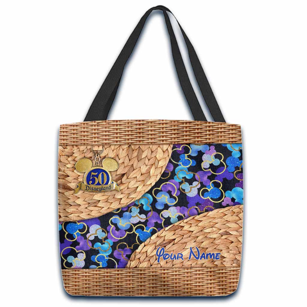 Personalized 50th Anniversary Mouse Ears Tote Bag Custom Name
