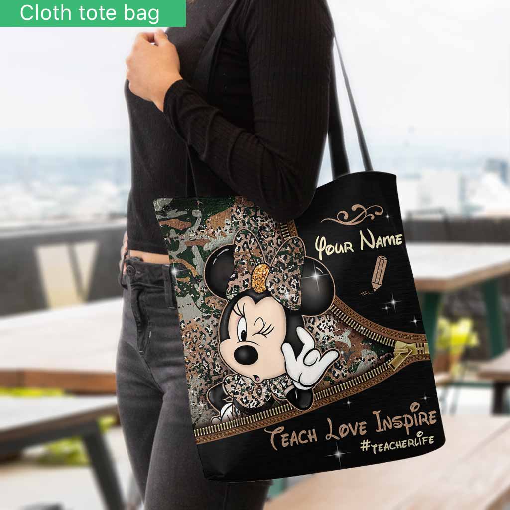 Personalized Teacher Tote Bag with Custom Name & Design