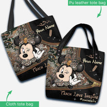 Load image into Gallery viewer, Personalized Teacher Tote Bag with Custom Name &amp; Design
