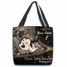 Load image into Gallery viewer, Personalized Teacher Tote Bag with Custom Name &amp; Design

