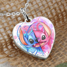 Load image into Gallery viewer, Personalized Heart Pendant Necklace Custom Couple Gift for Disney Fans
